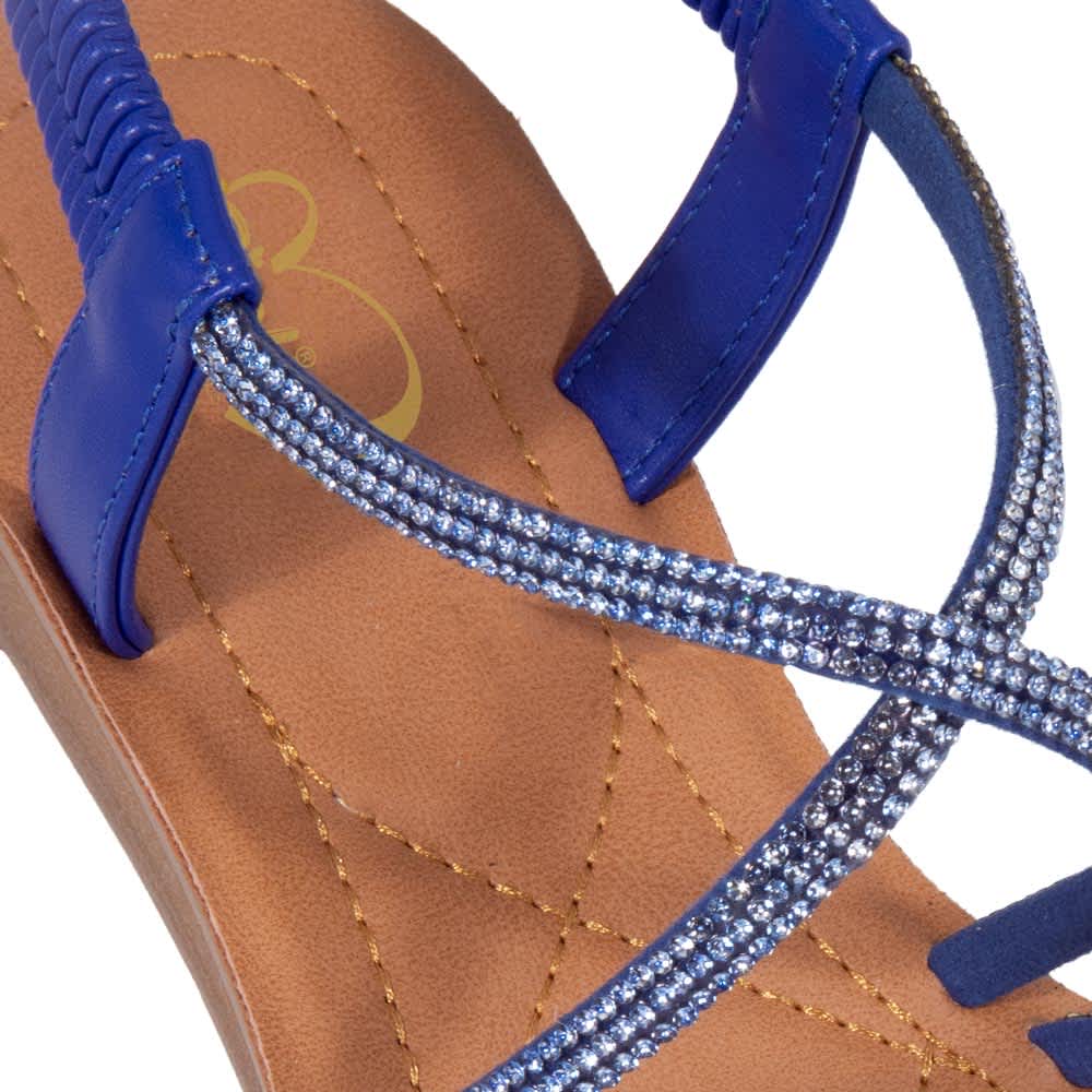 SANDALIA PLANA CON PIEDRAS