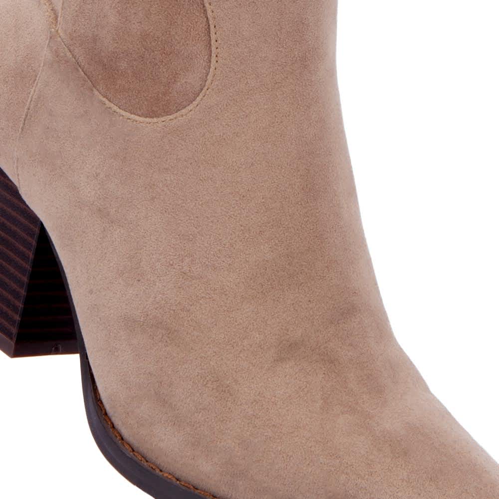 BOTA TEXANA GAMUZA TACÓN MEDIO