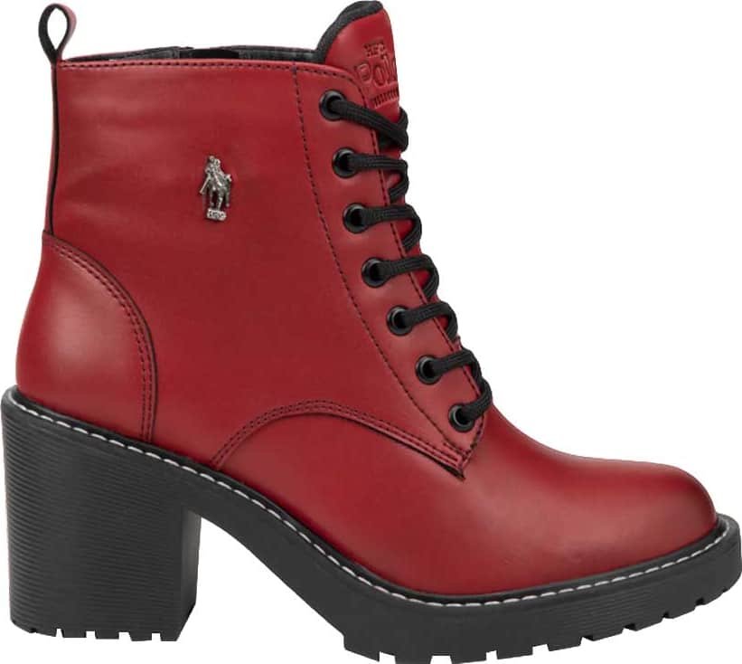 Bota Hpc Polo Tenis Polo Botinha Military Boot Lady Red Hpc Polo