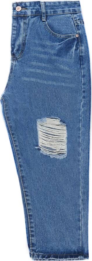 Jeans Corte Skinny Y Proceso Destroyer