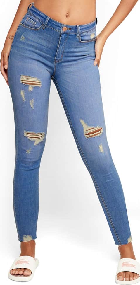 Jeans Super Skinny Cintura Alta