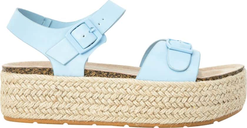 Sandalia Plana Altura Media Con Yute