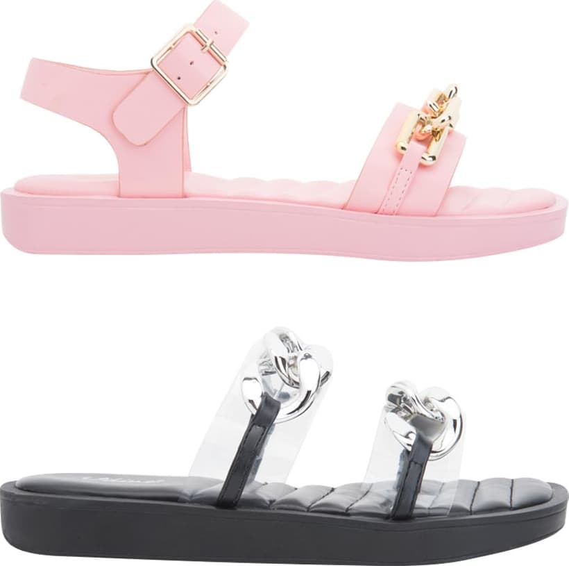 Kit Sandalia Plana Cadena