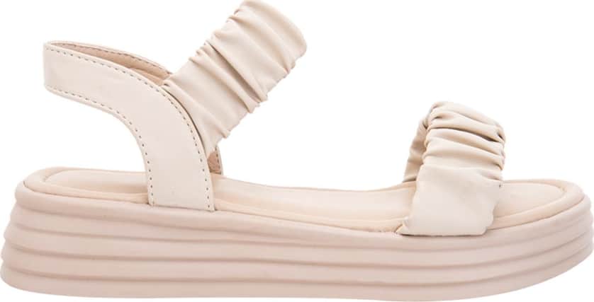 Sandalia Plana Monocolor Arruga