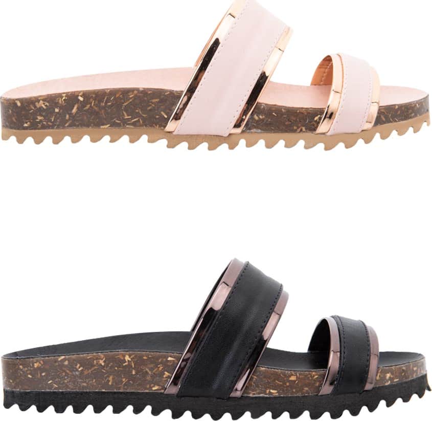 Kit Sandalia Casual Contorno Metalico