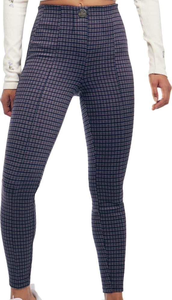 Leggings Formal, Cintura Alta A Cuadros Pr