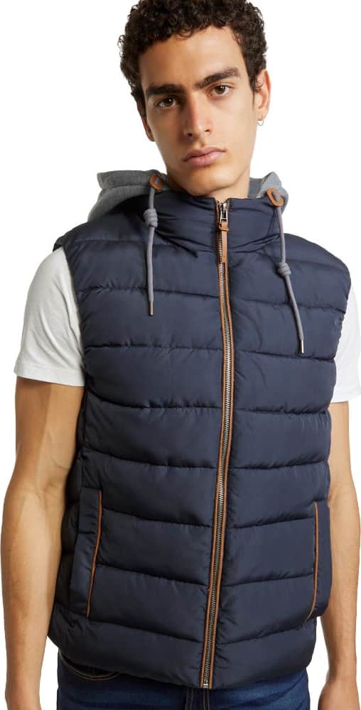 Chaleco Repelente Al Agua Con Capucha Desmontable