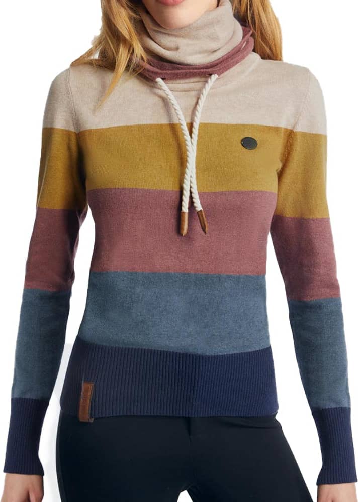 Sweater Cuello Alto A Rayas