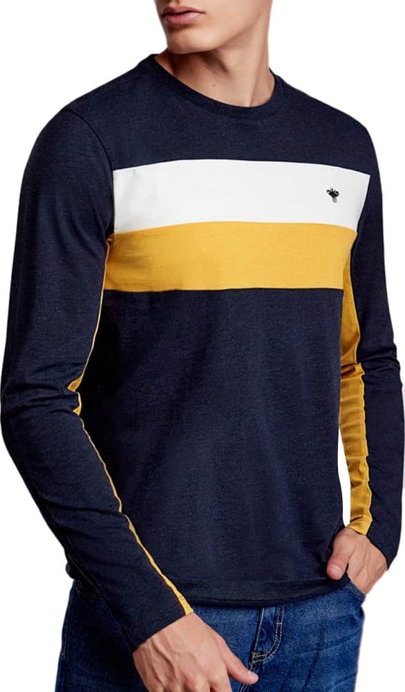 Playera Manga Larga Bloques De Color