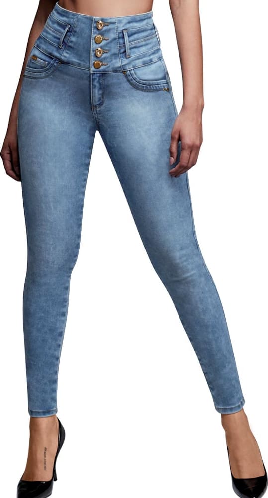 Jeans Super Skinny Cintura Alta