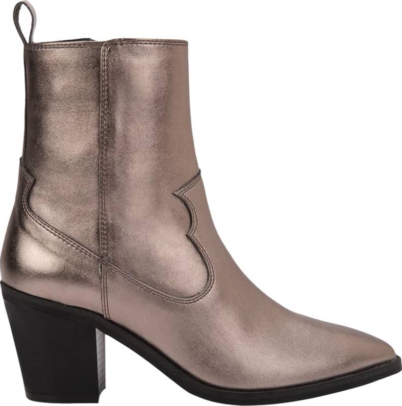 Bota Vaquera Metálica Con Tacón