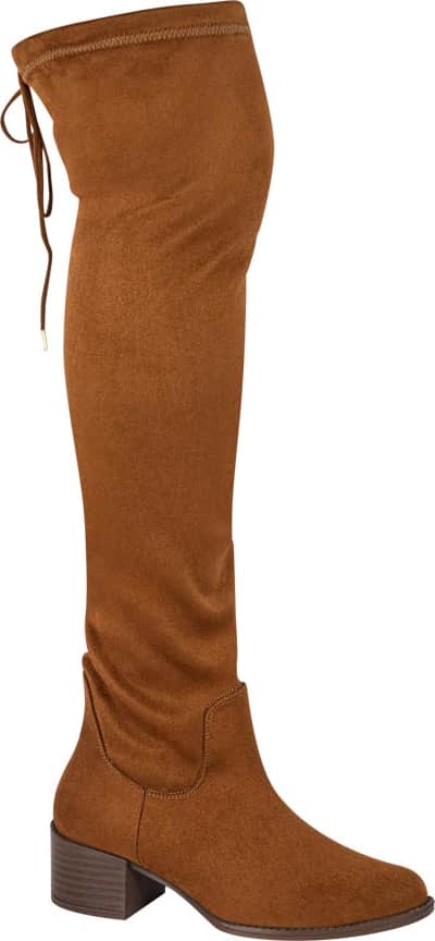 Bota Extra Larga Ante Ajustable De Tacón