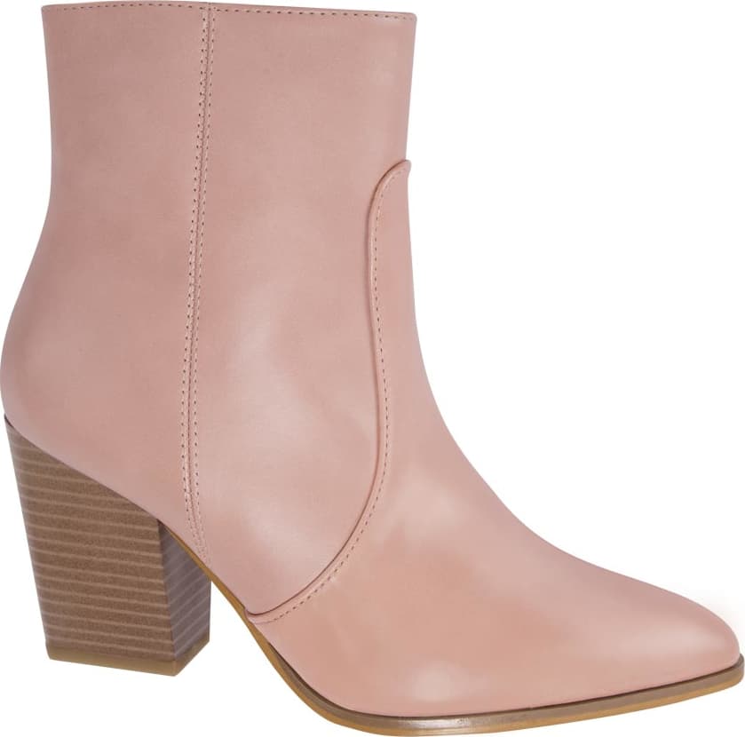 Bota Texana Pu Con Tacón Ancho