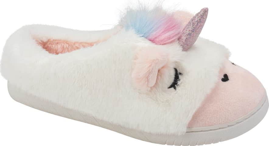 Pantufla Sueco Peluche Unicornio