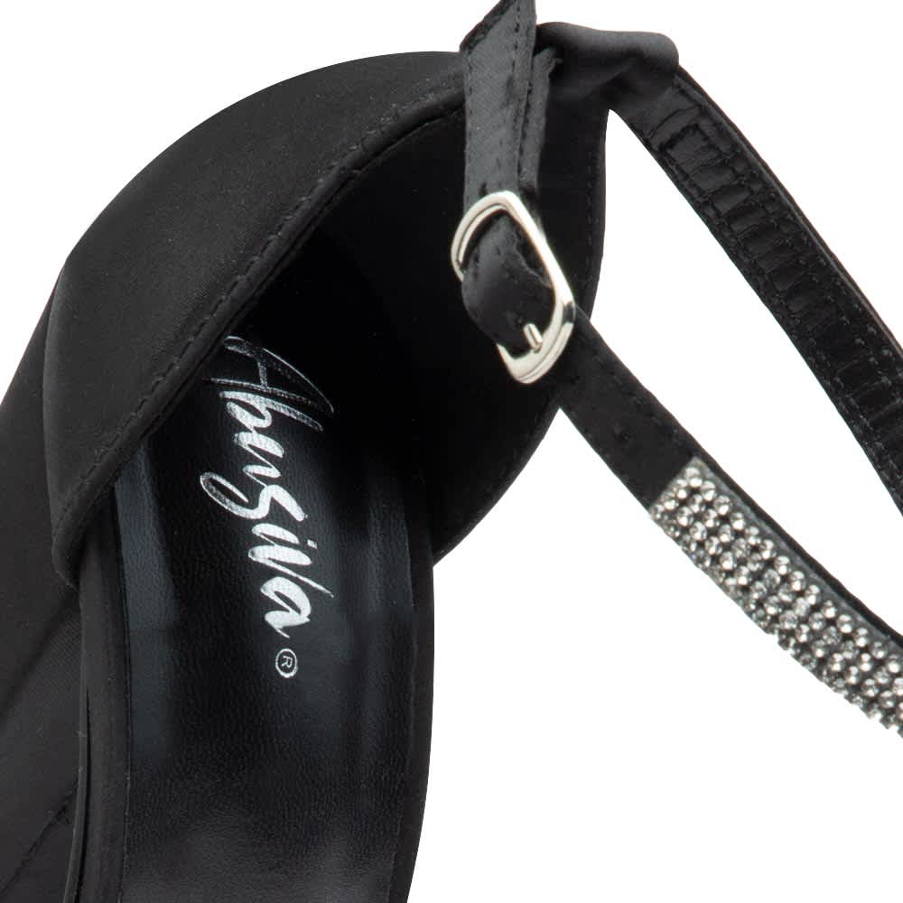 ZAPATO PUNTA CUADRADA PLATAFORMA TACÓN ALTO BRILLOS