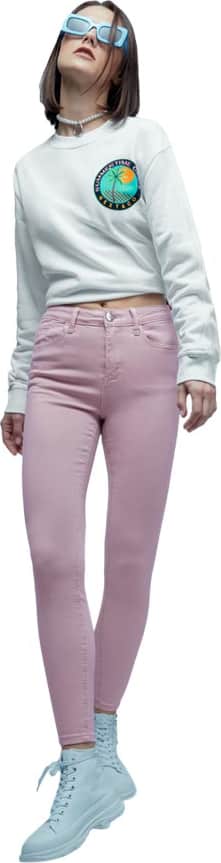 JEANS SKINNY CINTURA ALTA