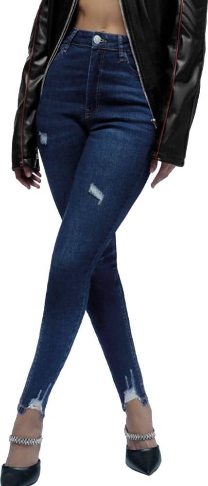 JEANS SÚPER SKINNY SÚPER CINTURA ALTA