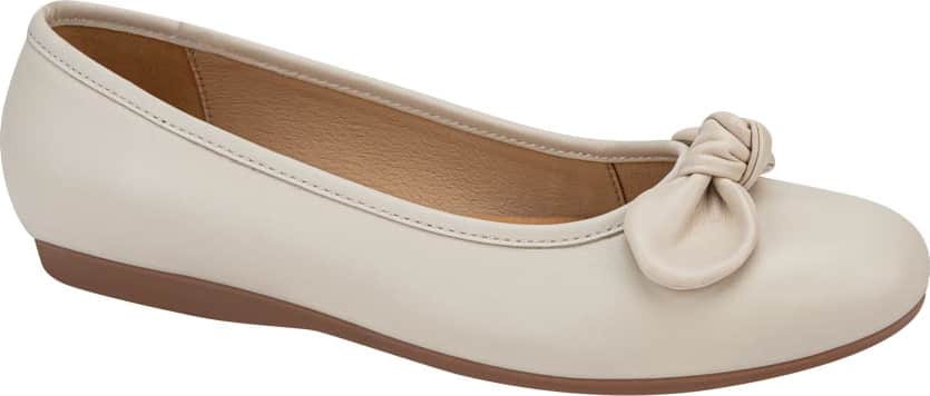 BALLERINA DE PIEL CON MOÑO