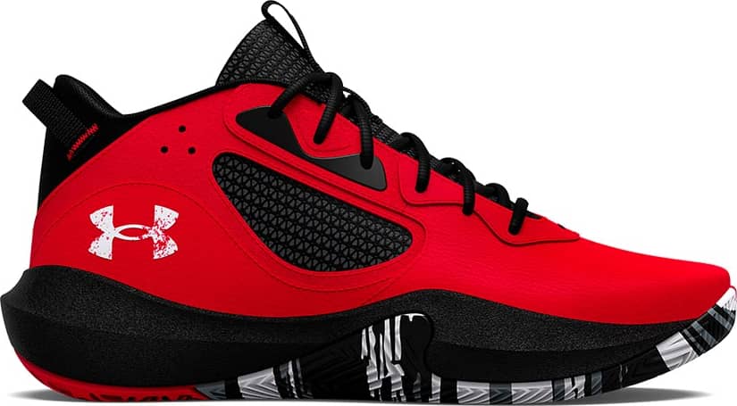 Tenis para basketball caballero rojo Under Armour Mexico modelo