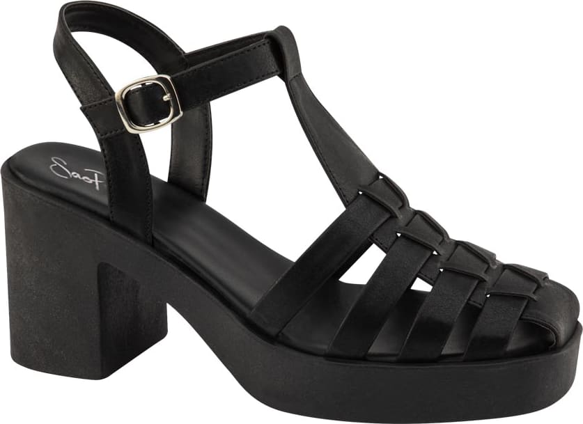 SANDALIA PLATAFORMA TACÓN MONOCOLOR