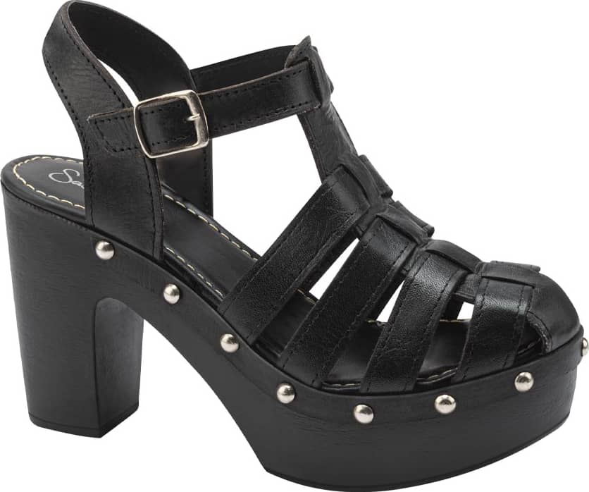 SANDALIA PLATAFORMA TACÓN PIEL