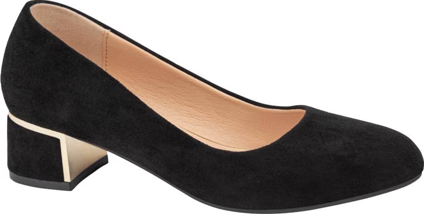 ZAPATILLA CONFORT TACON BAJO CON PLACA EN TACON