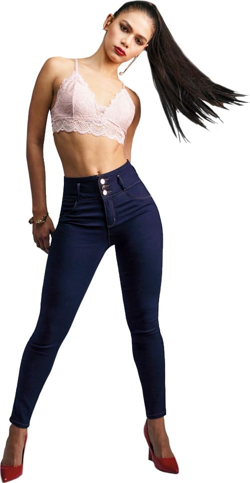 JEANS SUPER SKINNY CINTURA ALTA