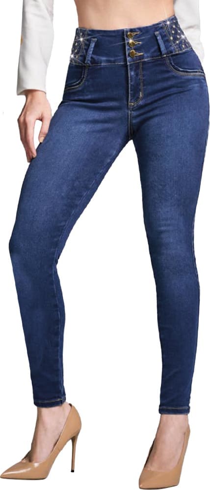 JEANS SUPER SKINNY CINTURA MEDIA