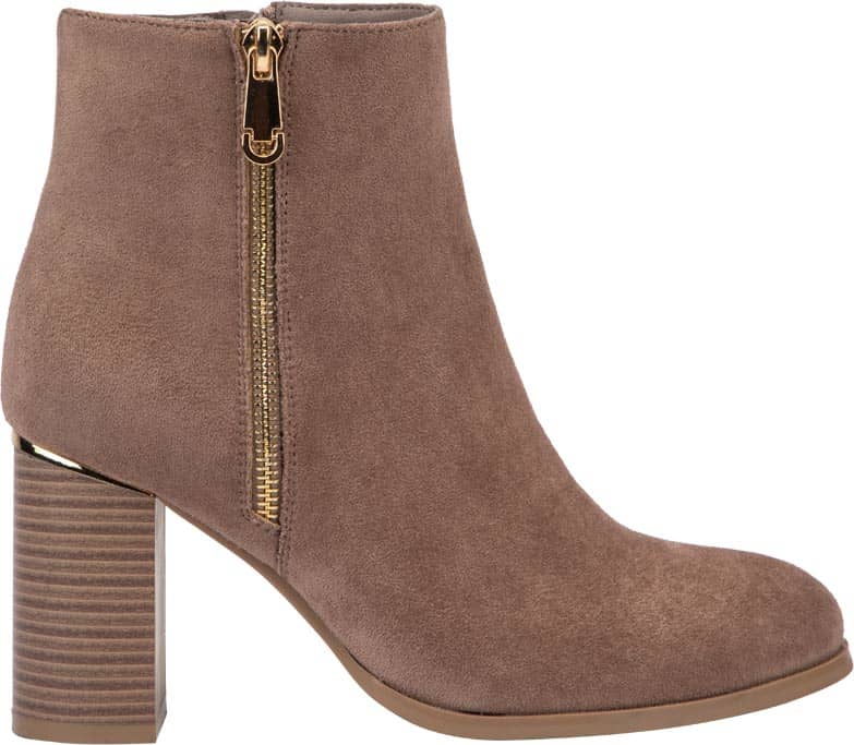 BOTA VESTIR ANTE CIERRE TACÓN ANCHO PLACA