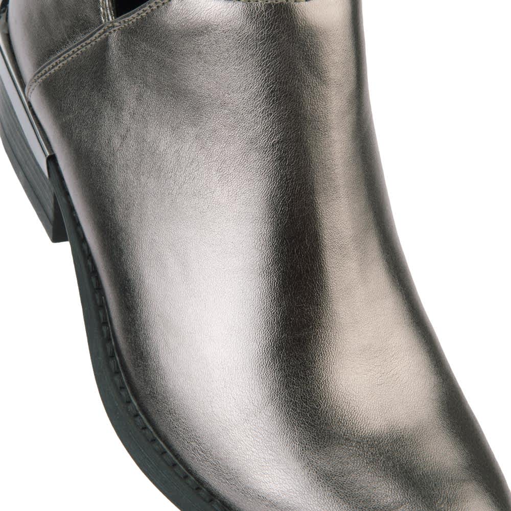 BOTA TEXANA PU METÁLICO CON PLACA EN TACÓN