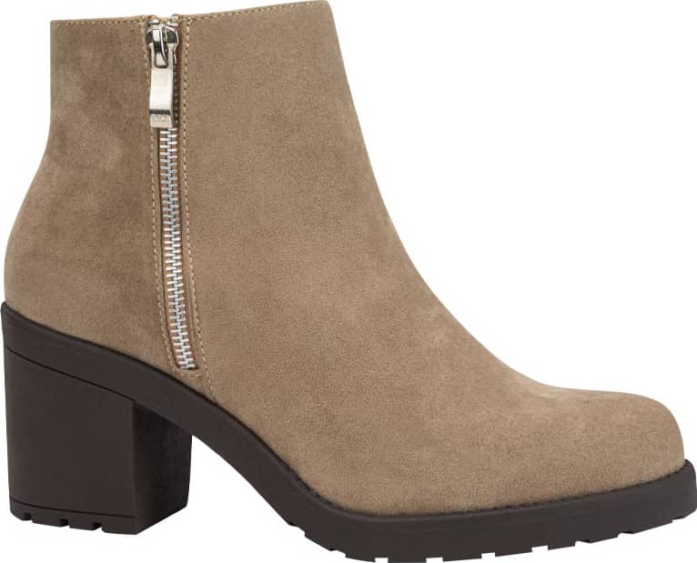 BOTA CASUAL TIPO GAMUZA CON CIERRE