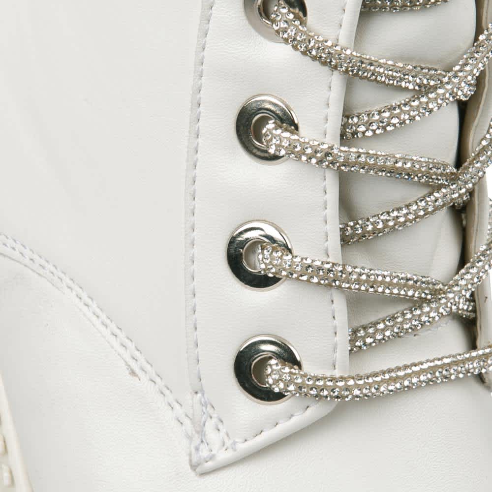 BOTA MILITAR PU CON AJUGETA DE PIEDRAS