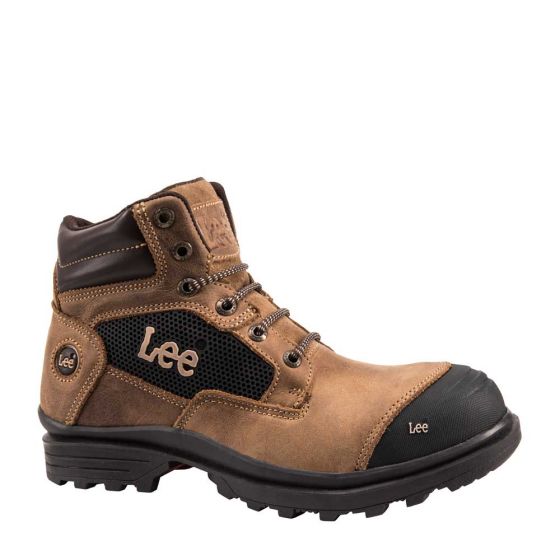 Brown Industrial Safety Boots for Men Lee 1403