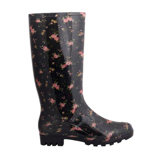 Botas largas de lluvia negras para dama P004 - Conceptos