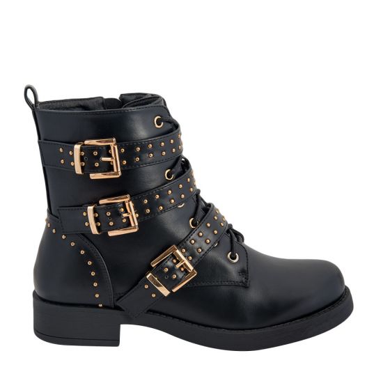 Botas Heavy Estilo Militar Negras TIERRA BENDITA P004