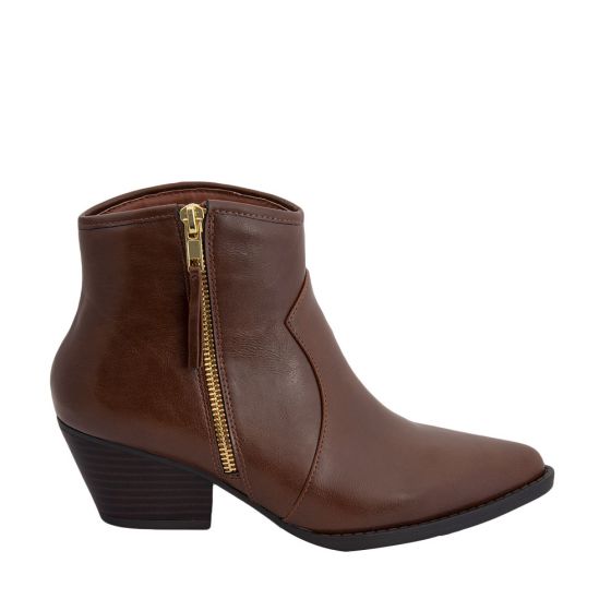 Brown Cowboy Style Short Boots for Women Tierra Bendita 0603