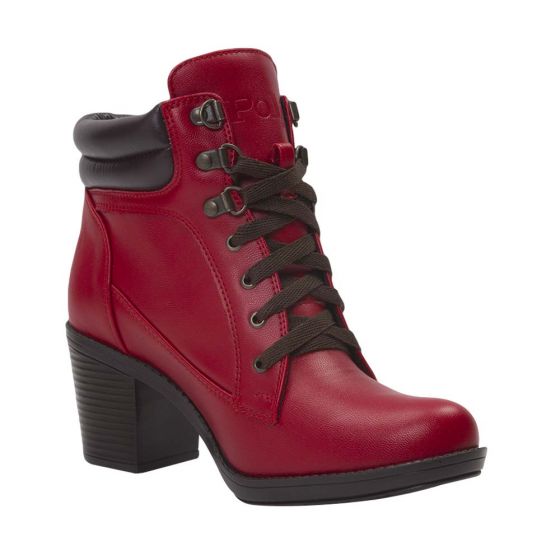 Botines Botas Rojas De Price Shoes Botas Cortas De Vestir Rojas