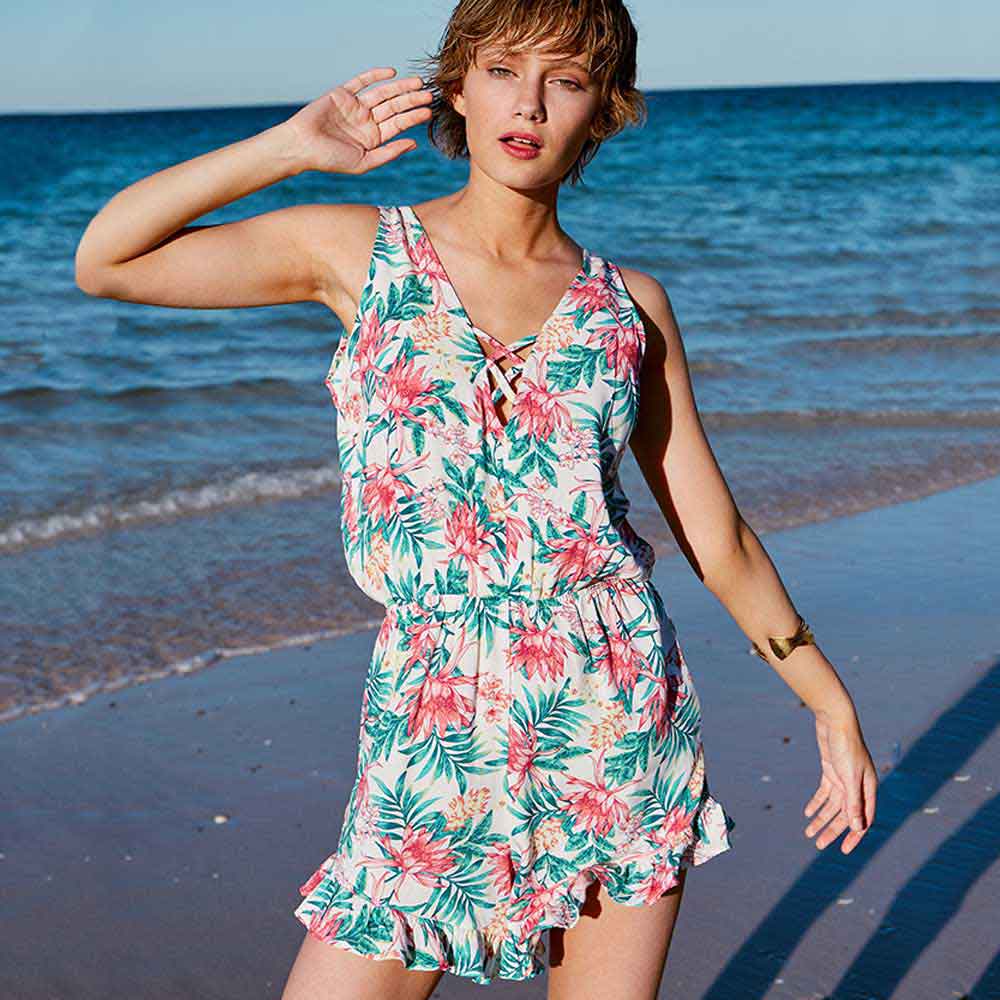 Ropa De Playa Palazzo/hot Pants Holly Land 2357