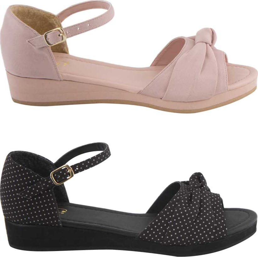 Kit pares sandalia casual dama multicolor Pink By Price Shoes modelo