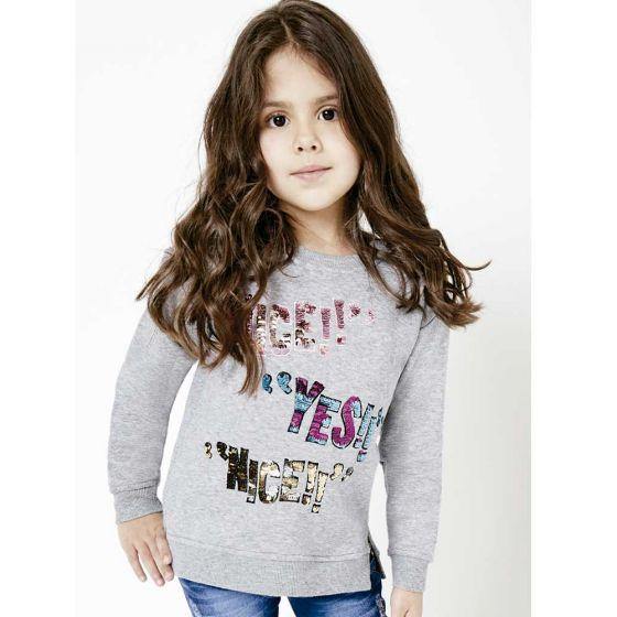 SUDADERA CASUAL PINK BY PRICE SHOES LONY ~ NIÑA Gris