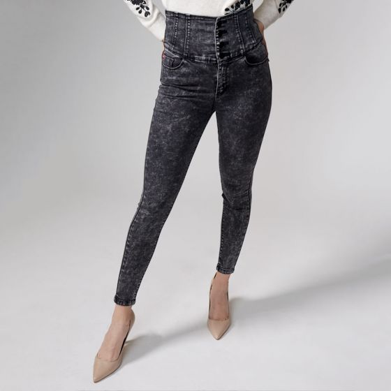 JEANS CASUAL ATMOSPHERE DNM M605 ~ DAMA Negro