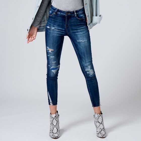 JEANS CASUAL ATMOSPHERE DNM AE62 ~ DAMA Azul