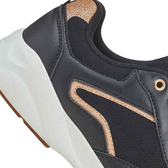 TENIS DEPORTIVOS PARA CAMINAR PROKENNEX W026 ~ DAMA Negro LIFESTYLE