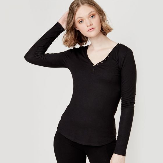 BLUSA CASUAL HOLLY LAND 3139 ~ DAMA Negro