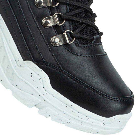 BOTA CHUNKY GLORIA TREVI 9014 ~ DAMA Negro