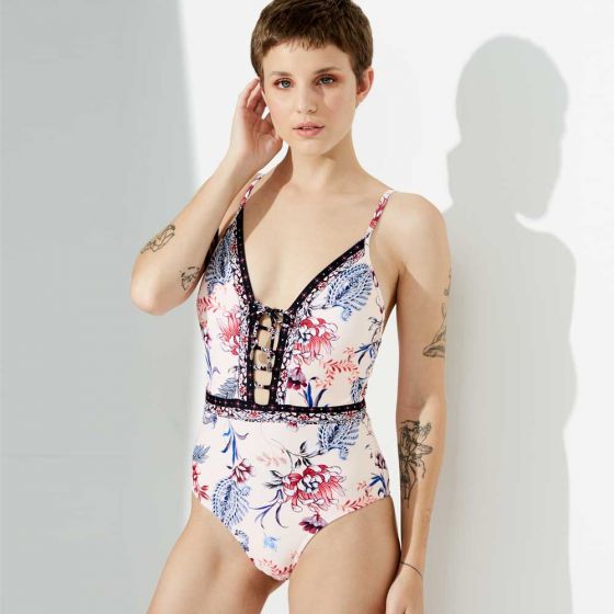 TRAJE DE BAÑO HOLLY LAND P104 ~ DAMA Rosa