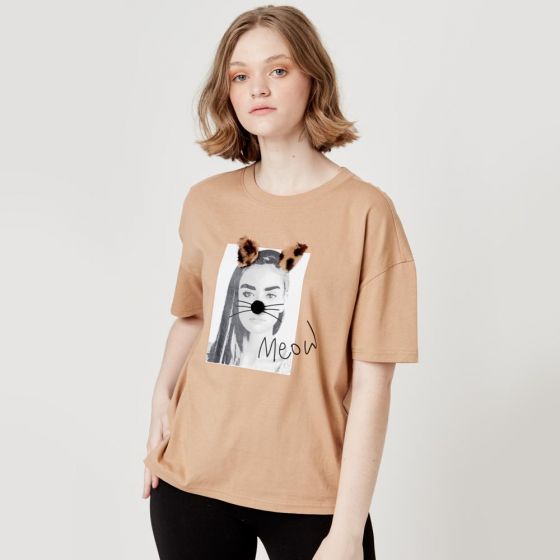 PLAYERA CASUAL HOLLY LAND F254 ~ DAMA Cafe