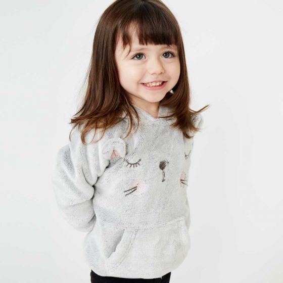 SUDADERA CASUAL PINK BY PRICE SHOES HTSO ~ NIÑA Gris