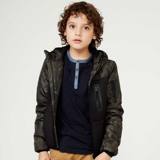 Green Casual Jacket for Boy Kebo Kids EUN2