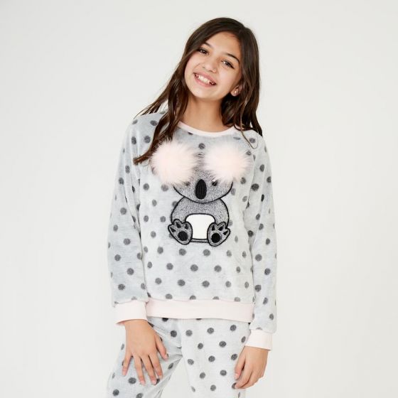 PIJAMA PINK BY PRICE SHOES MG04 ~ NIÑA Gris